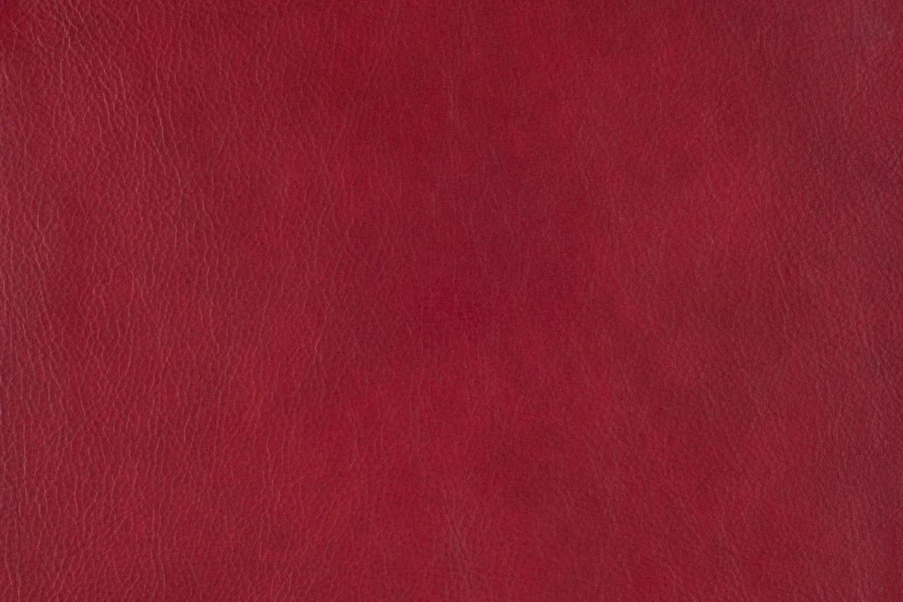 Ruby red upholstery leather sample - Your Western Decor