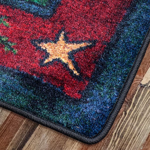 Black bear creek area rug corner detail - made in the USA - Your Western Decor