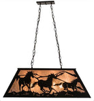 Running Horses Island Light - Black finish made in the USA - Your Western Decor