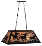 Running Horses Island Light - Black finish made in the USA - Your Western Decor