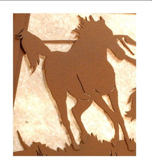 Running Horses Island Light detail - made in the USA - Your Western Decor