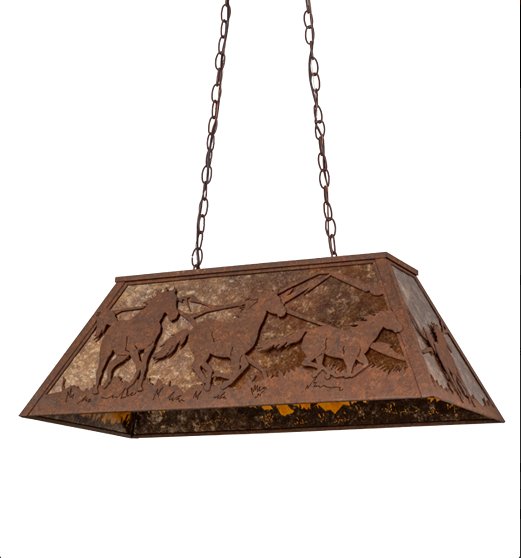 Running Horses Pool Table Light made in the USA - Your Western Decor
