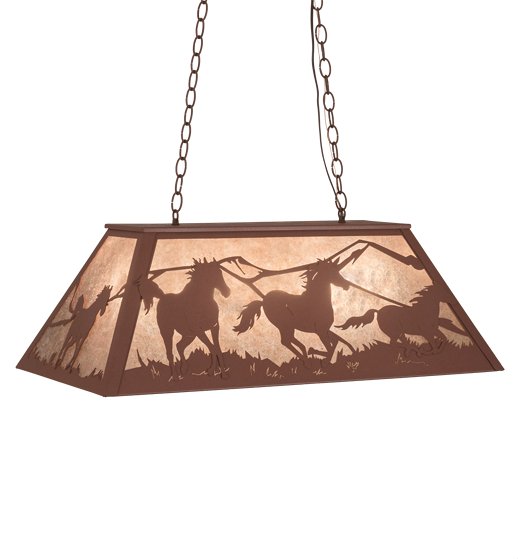 Running Horses Western Pendant Light made in the USA - Your Western Decor
