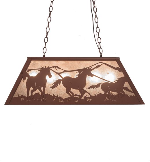 Running Horses Oblong Island Light made in the USA - Your Western Decor