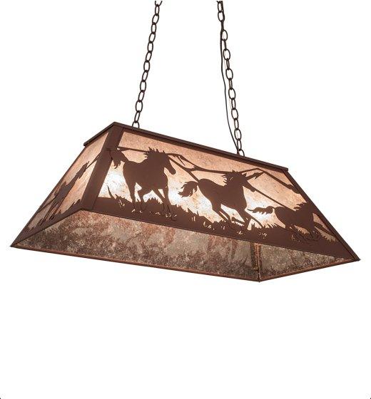 Running Horses Pool Table Light made in the USA - Your Western Decor