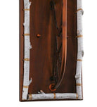 Birch wood wall sconce with leather shade - Made in the USA - Your Western Decor