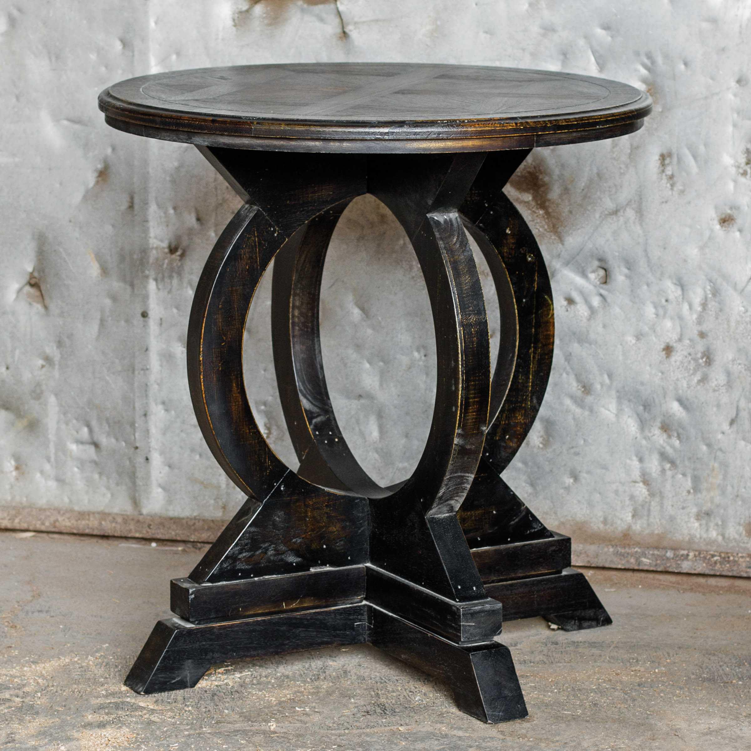 Rustic Black Mango Accent Table - Your Western Decor