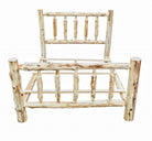 Rustic cedar log king bed frame. Made in the USA. Your Western Decor