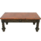 Copper Top Hand Carved Table Table handmade in Mexico - Your Western Decor