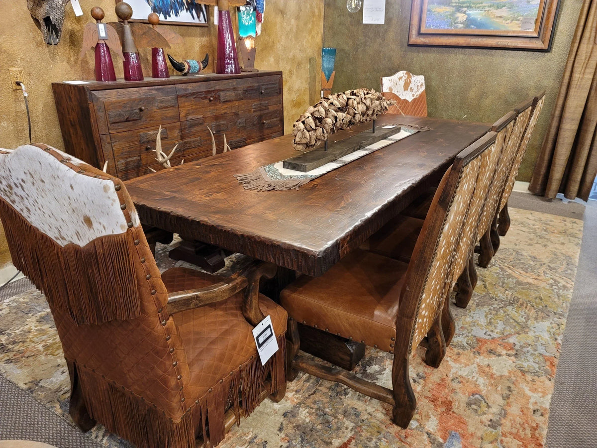 Rustic Western Dining Tables Custom Texas Tile Dining Table Seats 6