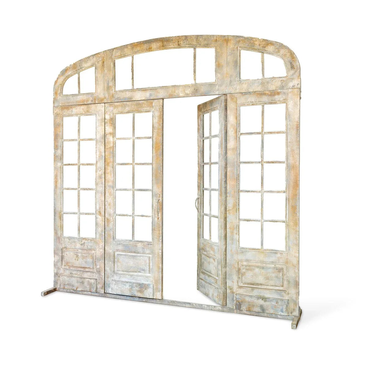 Rustic Metal French Door Façade - Your Western Decor