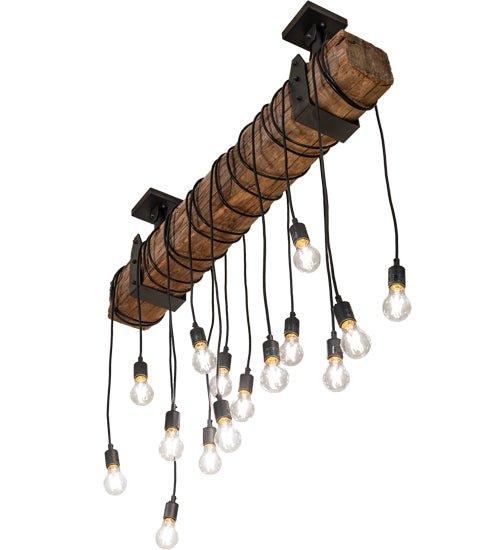 Store Handcrafted Reclaimed River Wood Fairy Lights Lamp