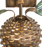 decorative iron pinecone wall sconce lighting for lodge and cabin interiors