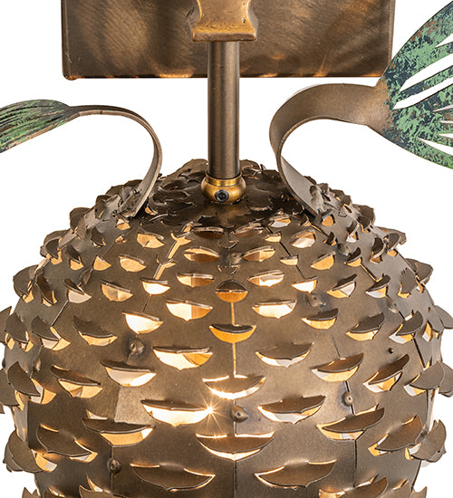 decorative iron pinecone wall sconce lighting for lodge and cabin interiors