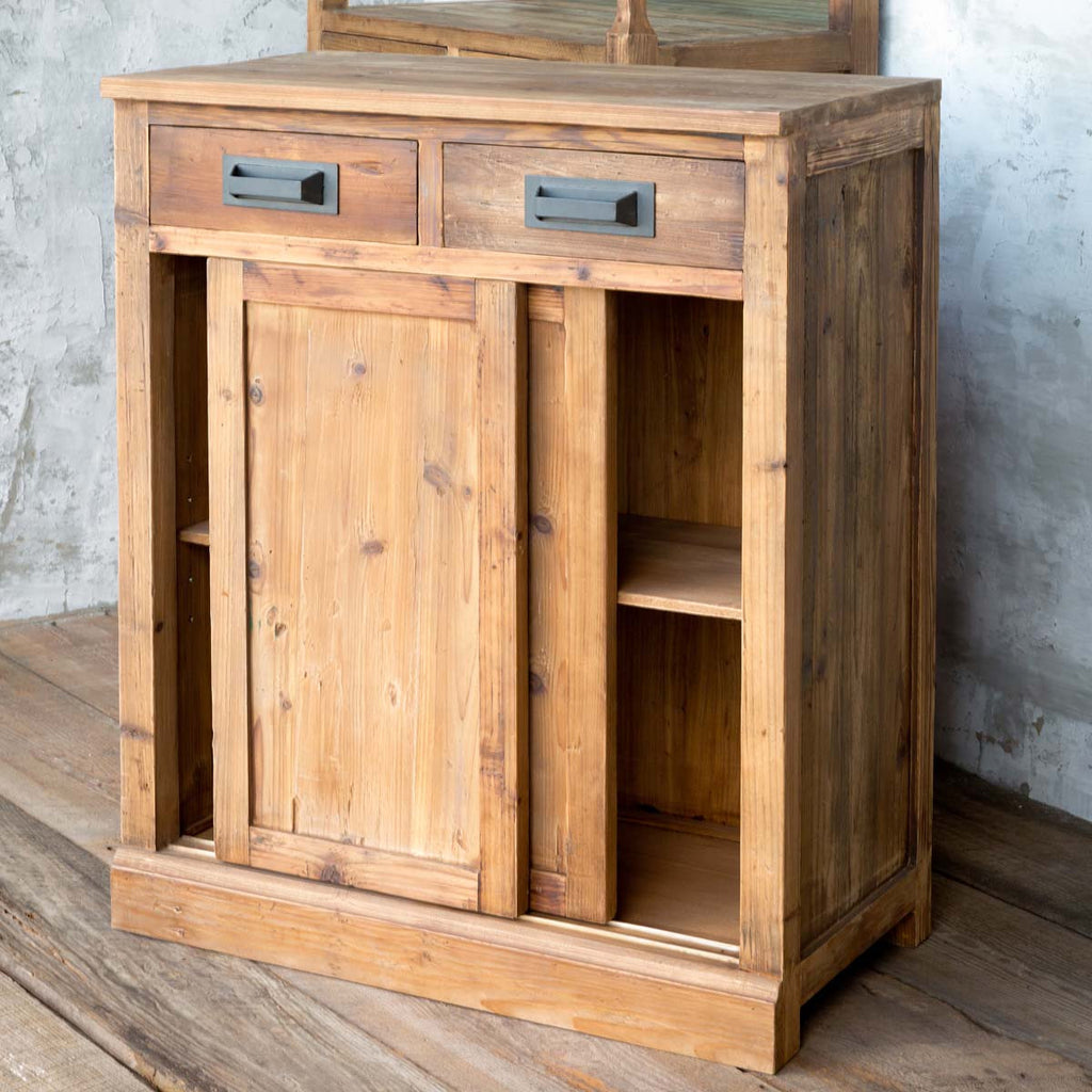 Rustic pine wood cabinet, server, back bar, sideboard - Your Western Decor