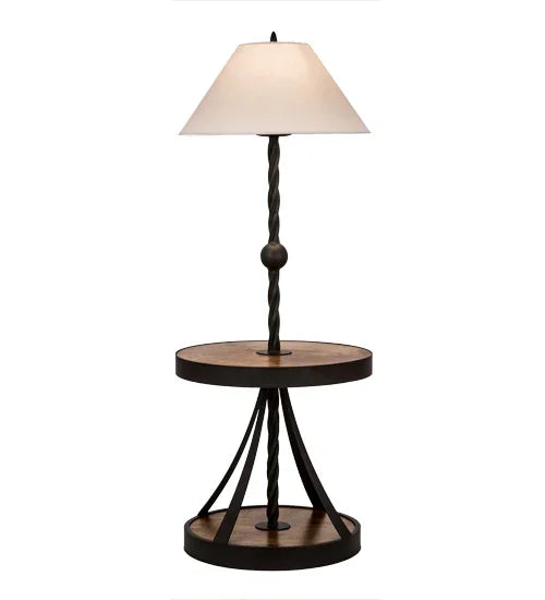 ranch style floor lamp with table handcrafted in USA