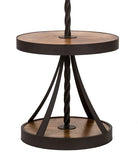 Detail of side table with floor lamp - Your Western Decor