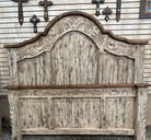 White wash Rustic Spanish Royal Bed Frame - Your Western Decor