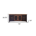 solid pine rustic entertainment center