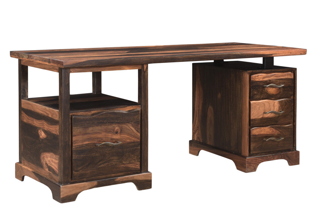 Sheesham Rustic Wood Writing Desk - Your Western Decor