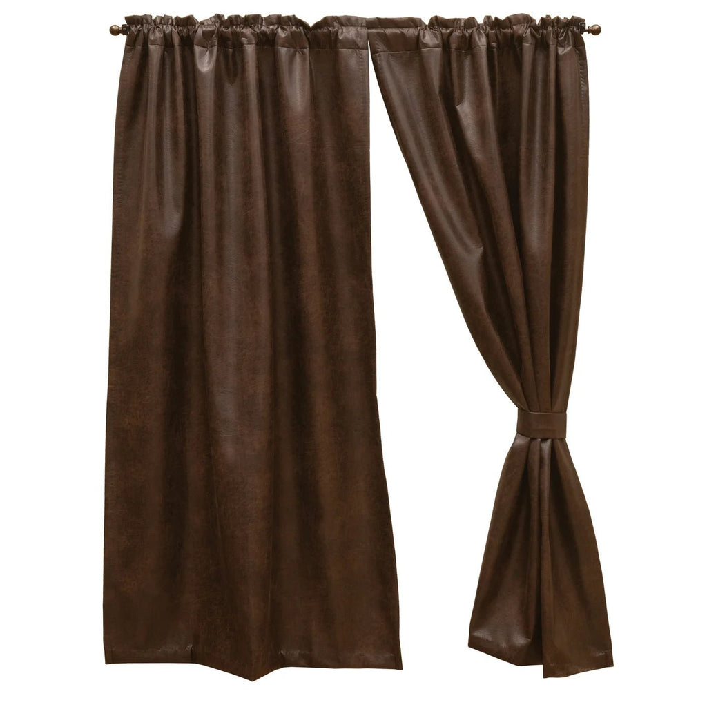 Alamosa Faux leather curtains made in the USA - Your Western Decor