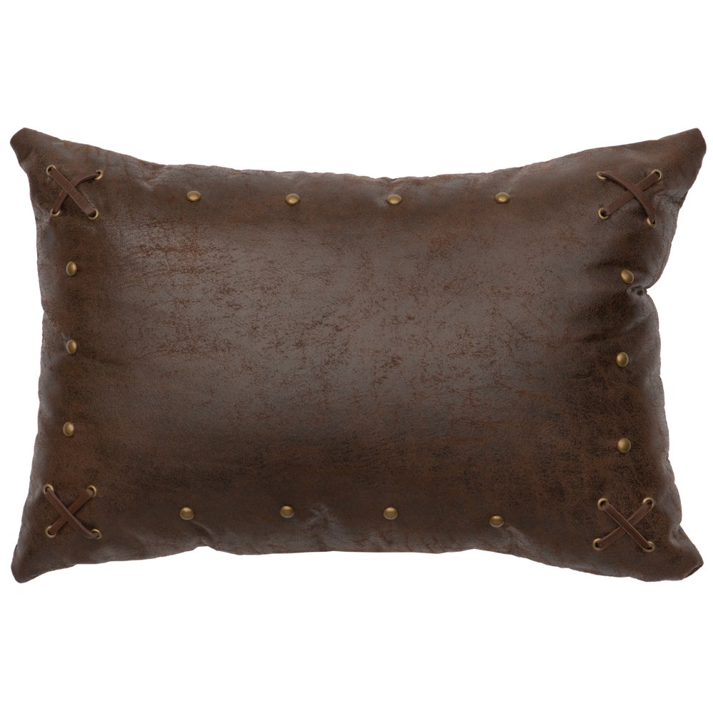 Sable Faux Leather Western Accent Pillow made in the USA - Your Western Decor
