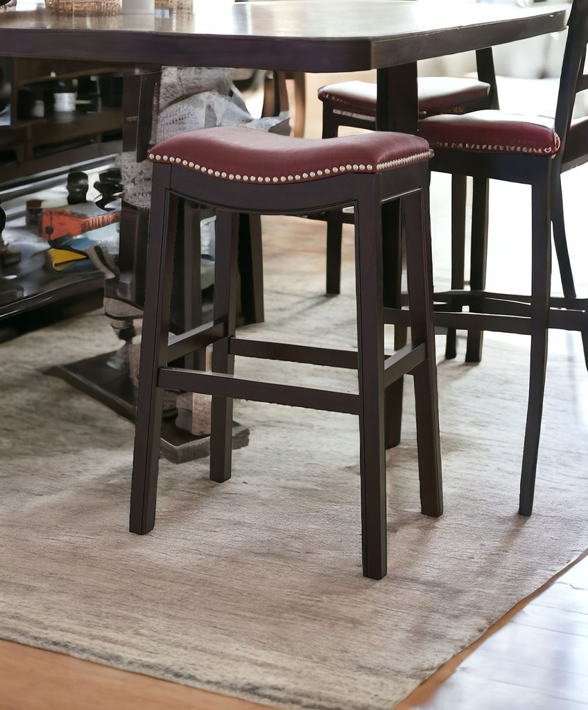 Upholstered saddle bar stool - Your Western Decor