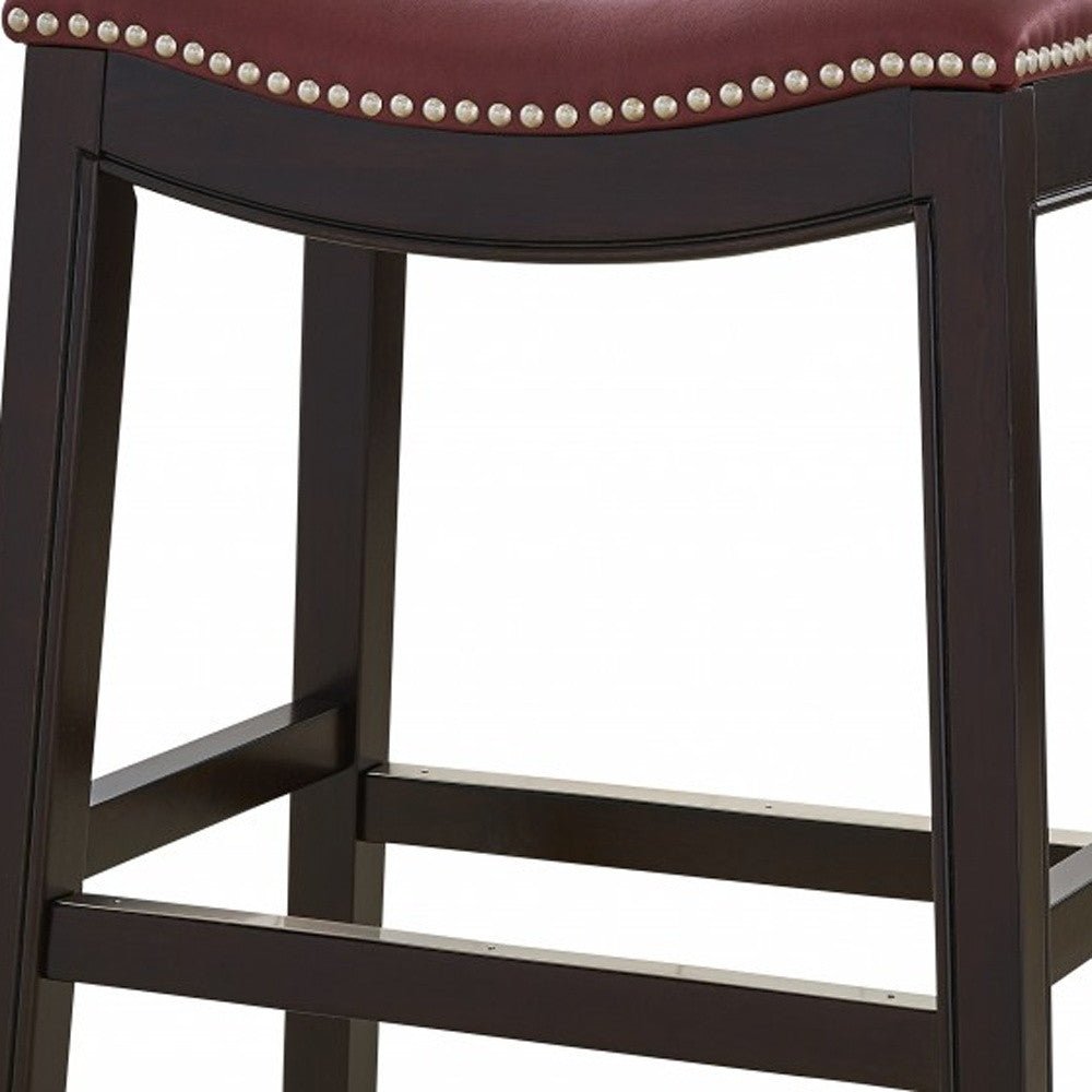Saddle style counter stool detail - Your Western Decor