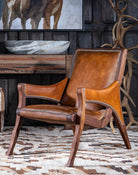 Saddle Leather Accent Chair - Your Western Decor