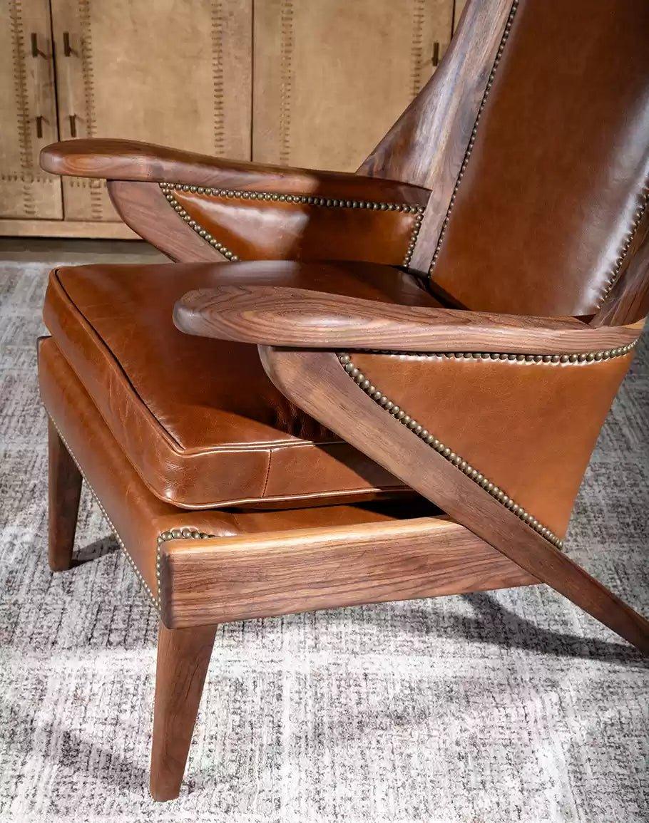 American Made Saddle Leather Arm Chair - Your Western Decor