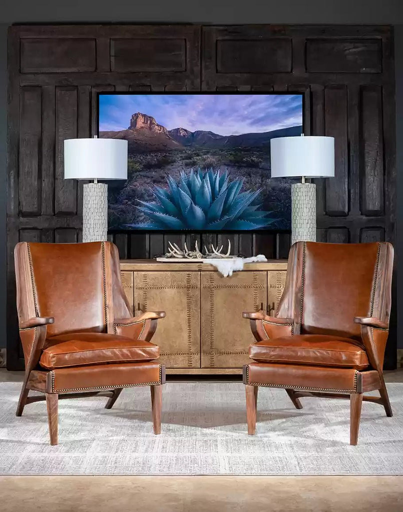 American Made Saddle Leather Arm Chairs - Your Western Decor