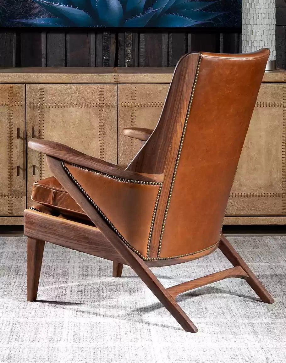 American Made Saddle Leather Arm Chair - Your Western Decor