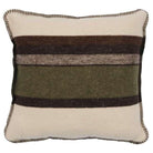 Sage Valley striped pillow with brown, green, and beige colors made in the USA - Your Western Decor