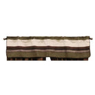 Sage Valley Valance in ivory, sage green, and brown horizontal stripes - Your Western Decor