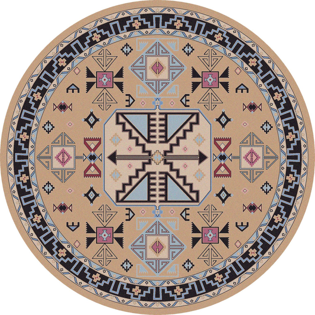 San Angelo Copper Canyon 8' Round Area Rug - Made in the USA - Your Western Decor