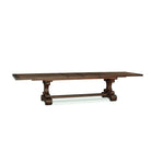 Wooden dining table on a white background