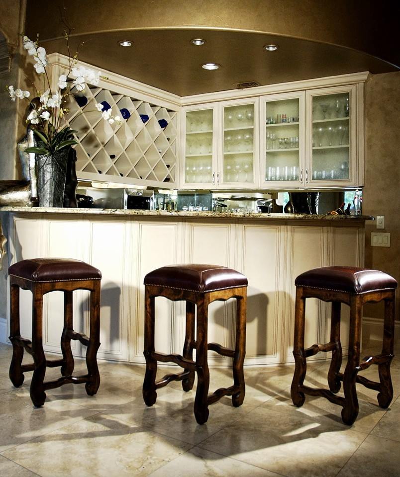 Santa Ana custom western bar and counter stools made in the USA - Your Western Decor