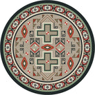 Sawtooth Western Area Rug 8' Round - Made in the USA - Your Western Decor, LLC