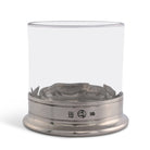 Lowball whiskey glass with pewter bottom - Your Western Decor