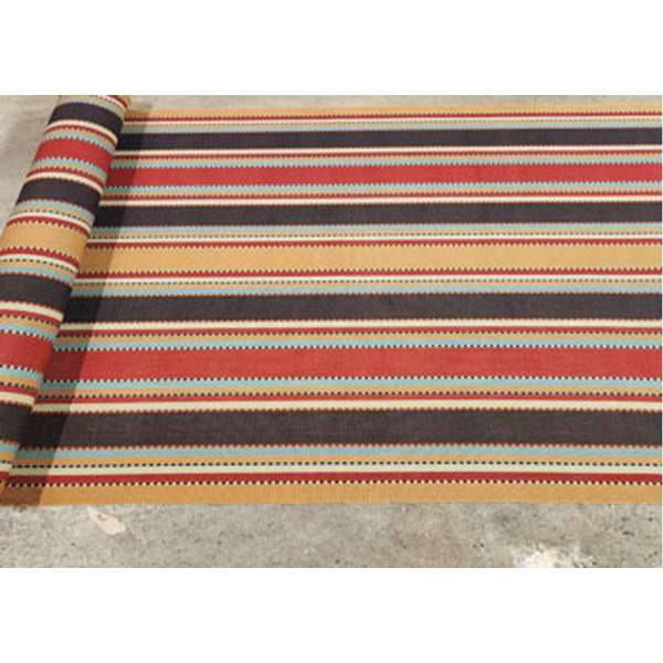 Sedona striped Southwestern fabric roll with red, brown, and beige colors - Your Western Decor