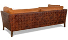 luxury ranch style leather sofa back with diamond embossed western leather