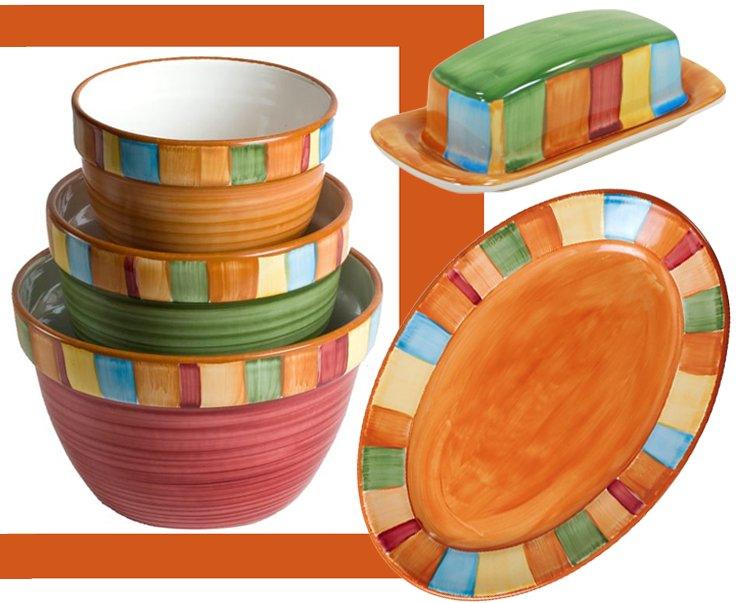 Hand painted, made in the USA, Southwestern kitchen items. Handmade ceramic dishes. Your Western Decor