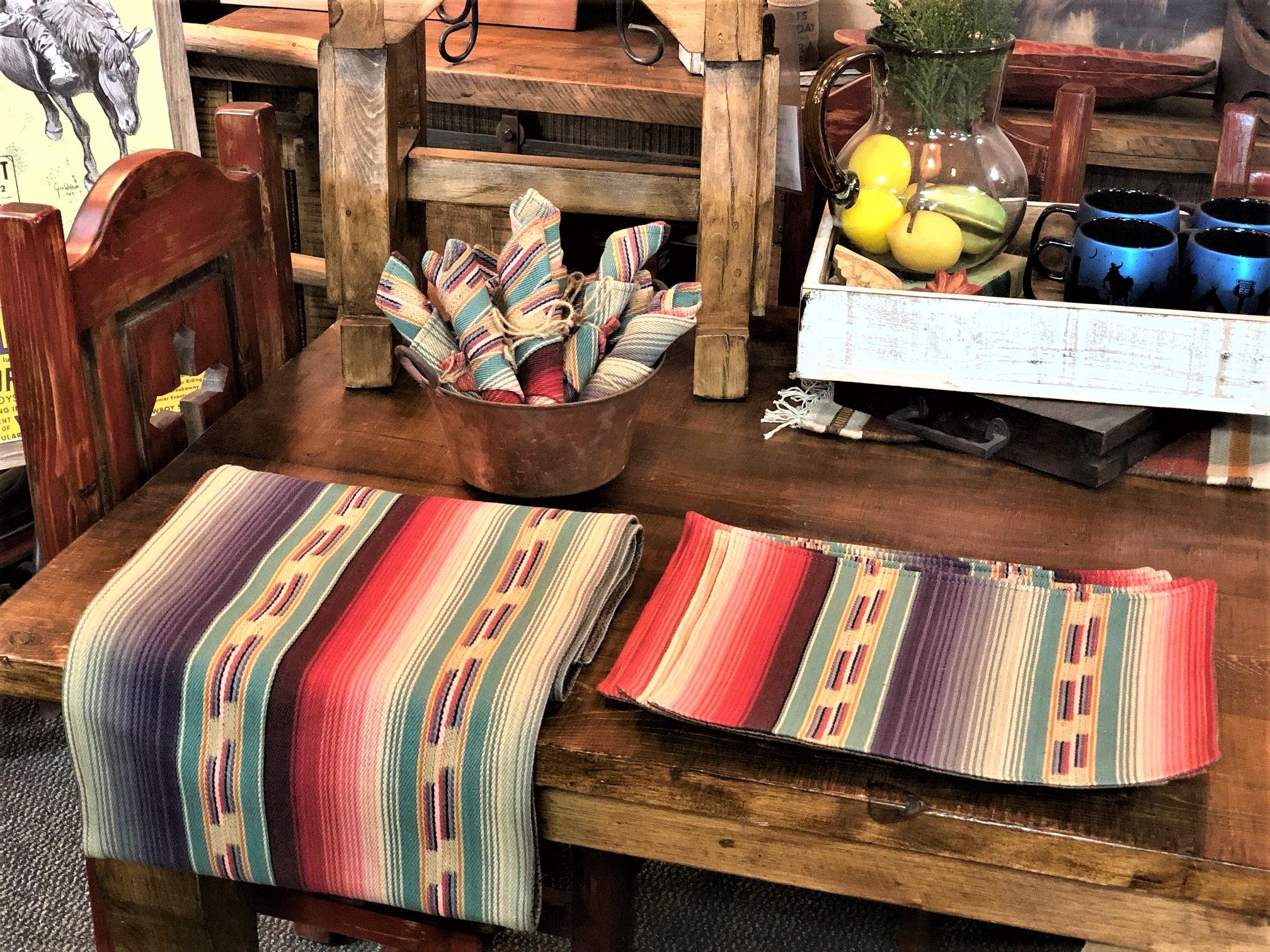 Custom Serape Placemats & Napkins - Your Western Decor