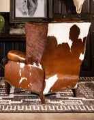 Settler Cowhide & Leather Western Recliner made in the USA - Your Western Decor