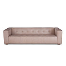 Sierra Grande leather sofa with tailored panel stitching and wide upholstered arms.