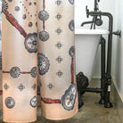 Silver Concho Western Shower Curtain made in the USA - Your Western Decor