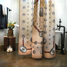 Silver Concho Western Shower Curtain made in the USA - Your Western Decor