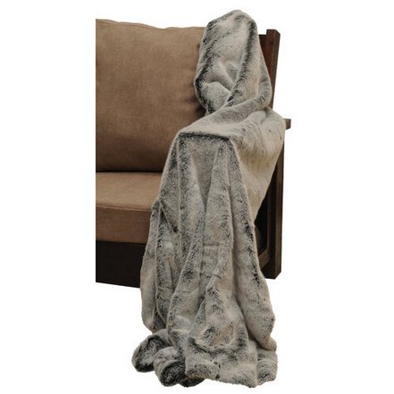 Luxury Silver Grey Faux Fur Throw Blanket crafted in the USA - Your Western Decor