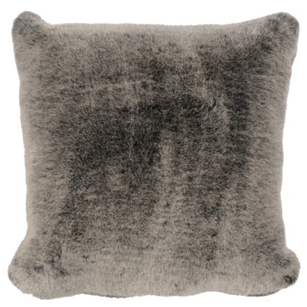 Luxury Silver Grey Faux Fur Throw Pillow crafted in the USA - Your Western Decor