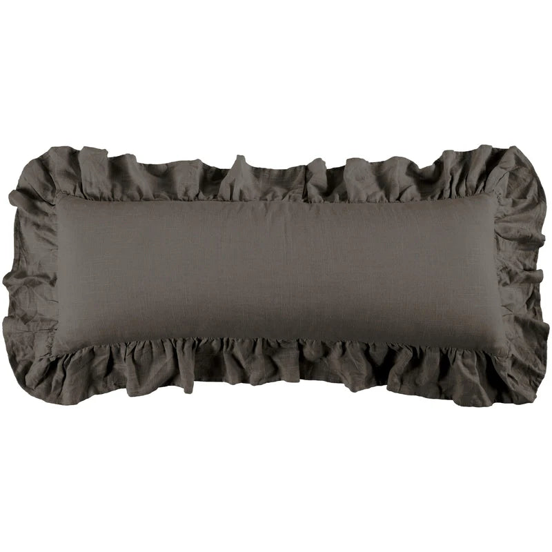 Slate Ruffled Body Pillow - Your Western Decor